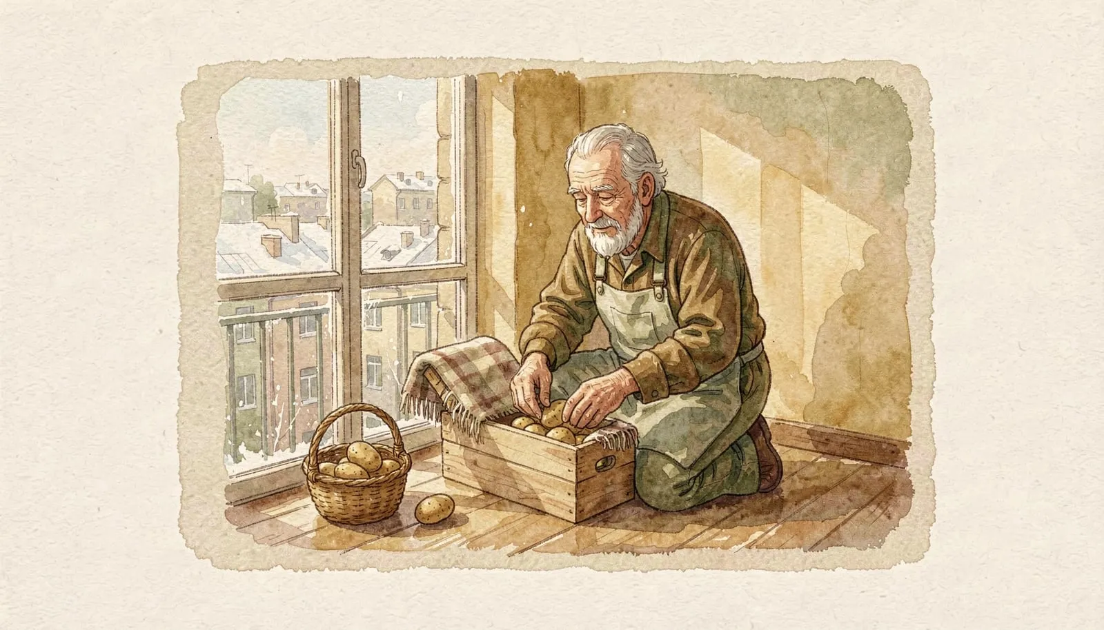 Хранение картофеля в квартире в 2026: балкон, кладовка, ящик