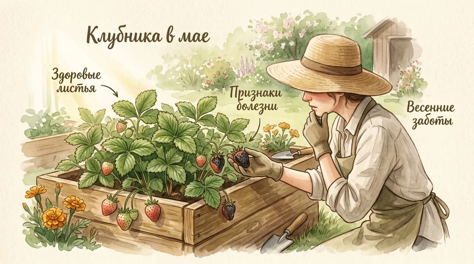 Клубника чернеет: причины и помощь в мае-июне 2026