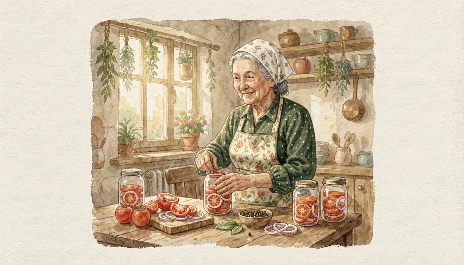 Помидоры дольками с луком на зиму в 2026: рецепт в банках