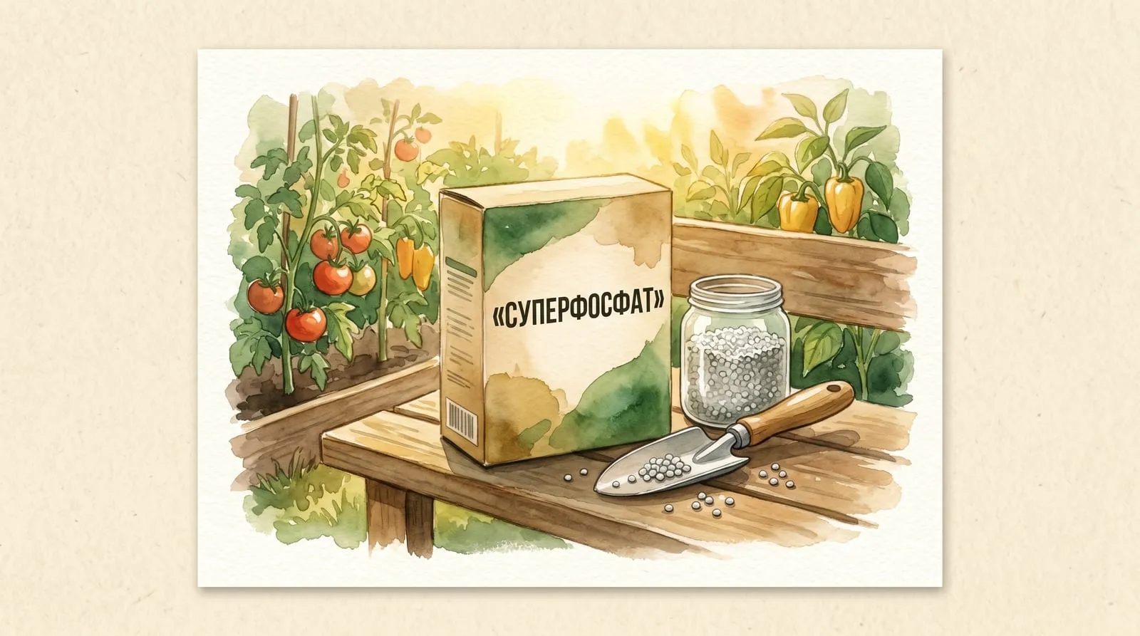 Суперфосфат для огорода в июне 2026: для каких культур и пропорции